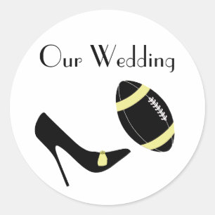 Adesivo Foca de Envelope Pensada em Futebol Amarelo e Negr