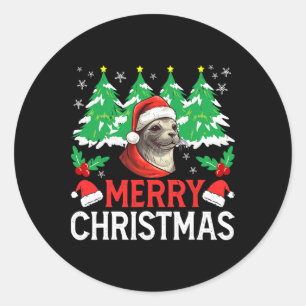 Adesivo Foca Ikal Roupa de Natal de pijama para Xmas Holid