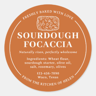 Adesivo Focaccia de Fermento Natural Laranja Queimada Ades