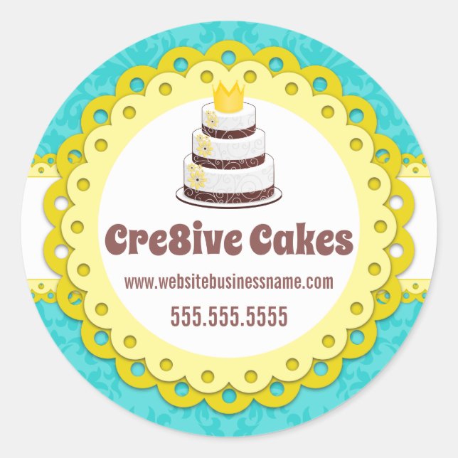 Adesivo Focas amarelas amarelas para panificação de bolos  (Frente)