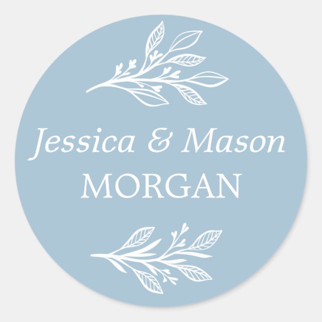 Adesivo Focas de Envelope Azul Rustic Dusty - Vinhetas Fav (Frente)