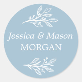 Adesivo Focas de Envelope Azul Rustic Dusty - Vinhetas Fav