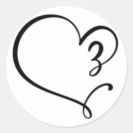 Adesivo Focas de Envelope de Casamento Cardíaco de Linha E