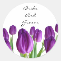 Focas de Envelope de Casamento de Tulipas Roxas