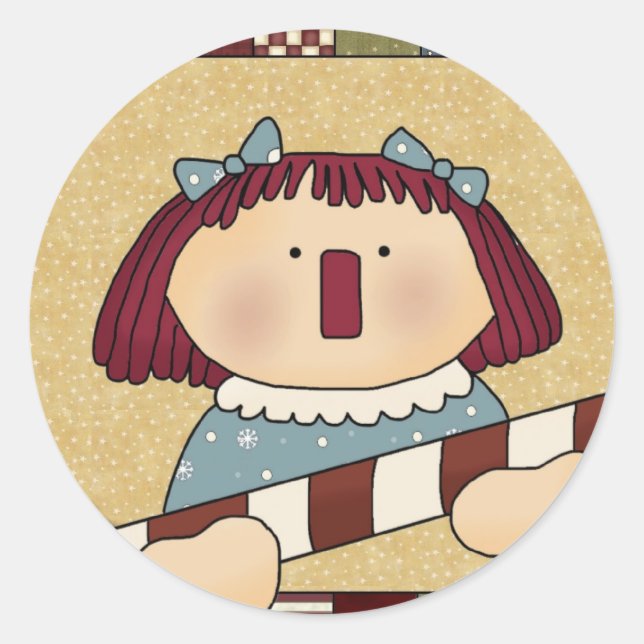 Adesivo Focas de Envelope de Natal: Alegrias Simples Annie (Frente)
