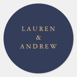 Adesivo Focas de Envelope Dourado de marinho Azul e Girass