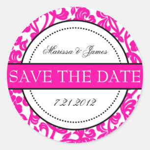 Adesivo Focas de Envelope Gótico, Branco e Rosa