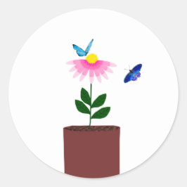 Adesivo Focas de Envelope margaridas e borboletas