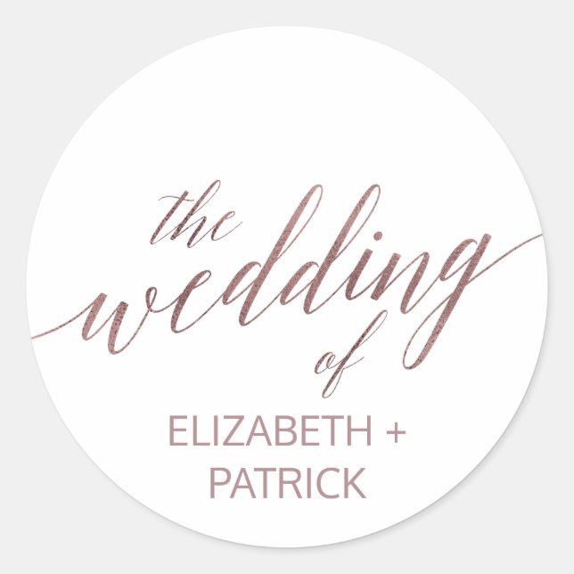 Adesivo Focas de envelope para caligrafia Dourada elegante (Frente)