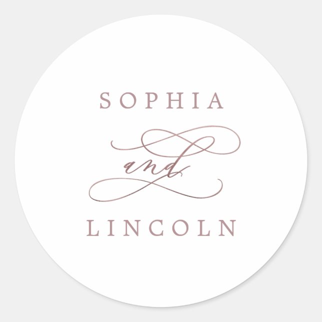 Adesivo Focas de Envelope para Caligrafia Dourada romântic (Frente)