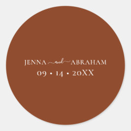 Adesivo Focas de Envelope Rustic Terracotta