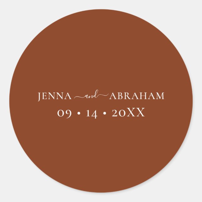 Adesivo Focas de Envelope Rustic Terracotta (Frente)