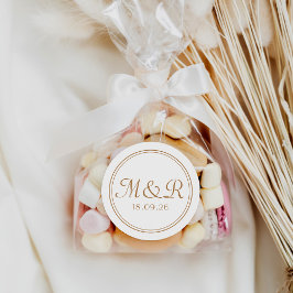 Adesivo Foco De Casamento De Caligrafia Dourada Elegante