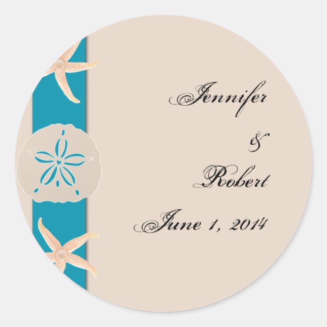 Adesivo Foco de Envelope Banda-de-castanho e turquesa (Frente)