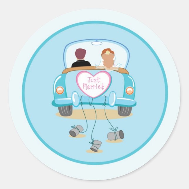 Adesivo Foco de Envelope Clássico de Casamento de Carro do (Frente)