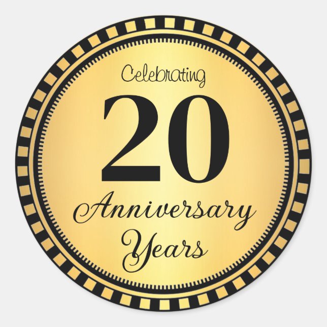 Adesivo Foco de Envelope de 20 anos (Frente)