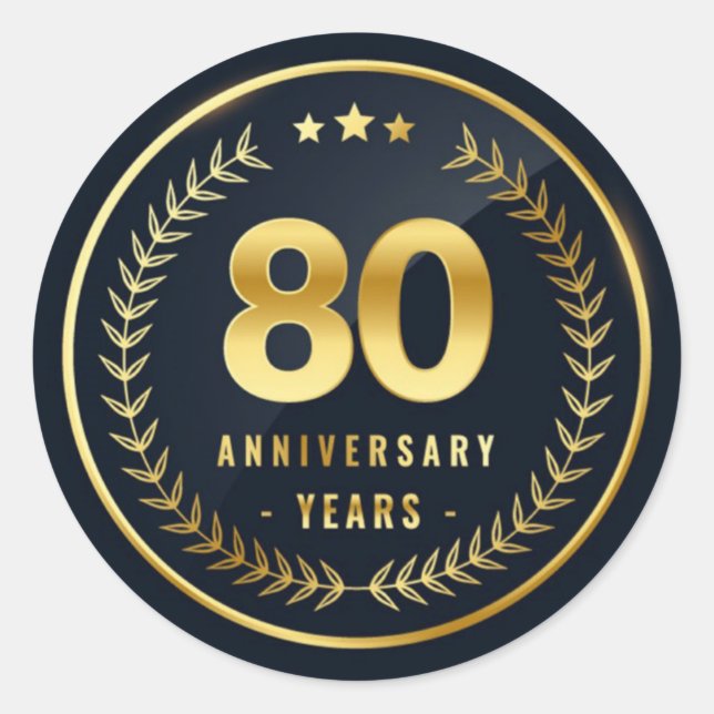 Adesivo Foco de Envelope de 80 anos (Frente)