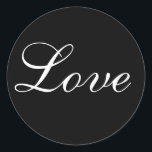 Adesivo Foco De Envelope De Amor A Preto E Branco<br><div class="desc">Formal Wedding Vows Invitation Seal Stickers © 2008 Fotografia e Design por TDSwhite</div>