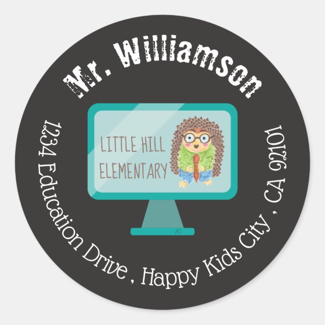 Adesivo Foco de Envelope de Professores de Jogo à Distânci (Frente)