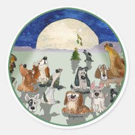 Adesivo Foco de Envelope Verde do Anel Canino de Natal