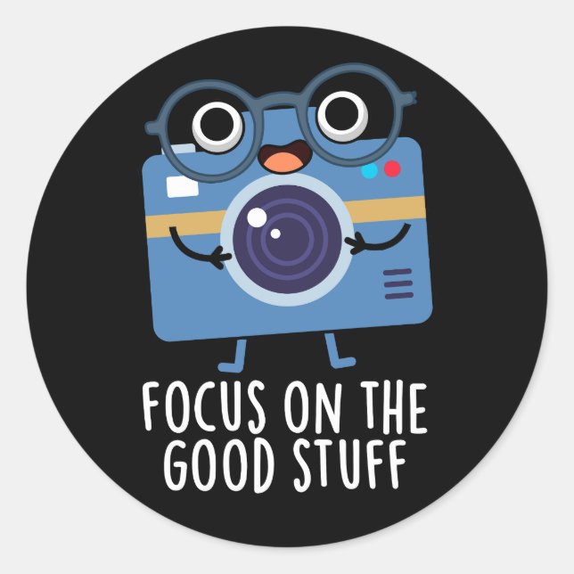 Adesivo Foco Em Boas Coisas Positivas Pun Dark BG (Frente)