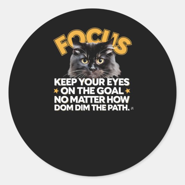 Adesivo Foco Mantenha Seus Olhos No Objetivo Não Como Esti (Frente)