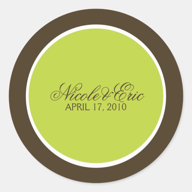 Adesivo Focos de Envelope Castanho e Chartreuse (Frente)