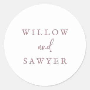 Adesivo Focos de Envelope de Casamento com Script Dourado