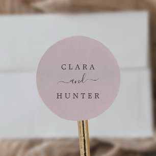 Adesivo Focos de Envelope de Casamento de Blush Pink e Car
