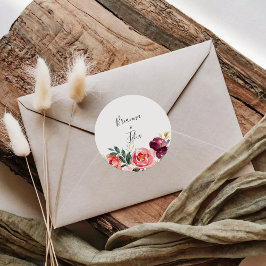 Adesivo Focos de Envelope de Casamento de Verão Coloridos