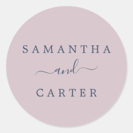 Adesivo Focos de Envelope de Casamento de Verão e Marinho