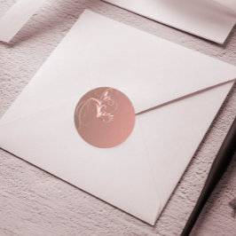Adesivo Focos de Envelope de Casamento Dourado Elegante Ro