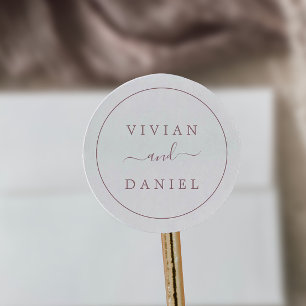 Adesivo Focos de Envelope de Casamento Dourado Rosa minima