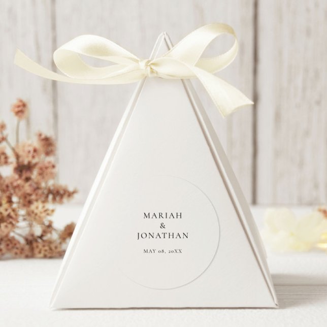 Adesivo Focos de Envelope de Casamento Minimalista Elegant (Criador carregado)