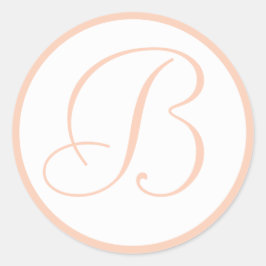 Adesivo Focos de Envelope de Casamento Monograma e Branco