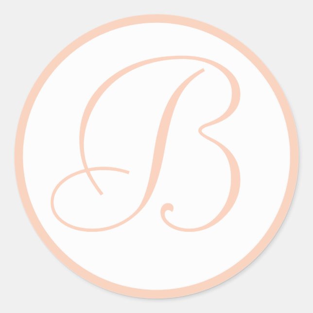 Adesivo Focos de Envelope de Casamento Monograma e Branco (Frente)