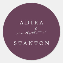 Adesivo Focos de Envelope de Casamento Roxo Moody