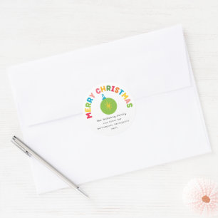 Adesivo Focos de Envelope de Natal alegres e brilhantes