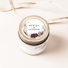 Adesivo Focos de Envelope Floral Boho Burgundy