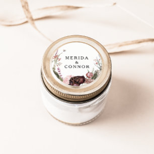 Adesivo Focos de Envelope Floral Boho Burgundy