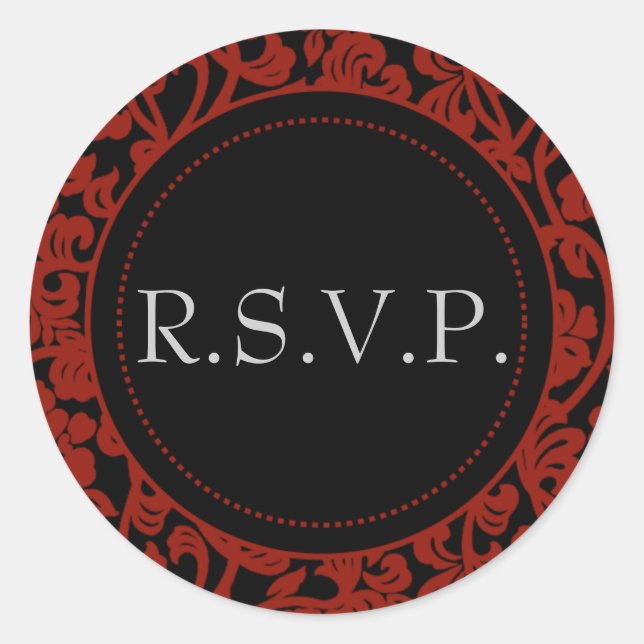 Adesivo Focos de Envelope Gótico Preto e Vermelho (Frente)