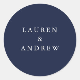 Adesivo Focos de Envelope marinho Azul Moderno de Casament