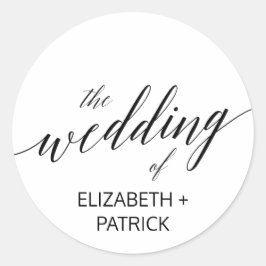 Adesivo Focos de Envelope para Caligrafia Negra Elegante