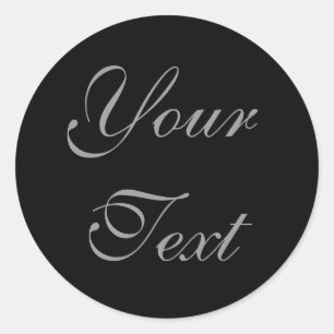 Adesivo Focos de Envelope Personalizados Pretos com Texto