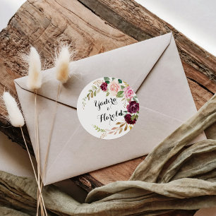 Adesivo Focos de Envelopes Florais e Botânicos Russos