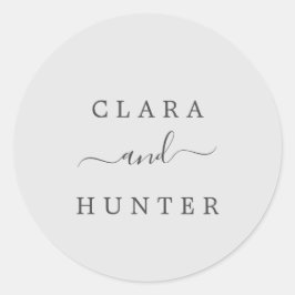 Adesivo Focos de Envelopes para Casamento de Cinzas Leves 