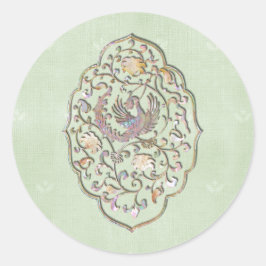 Adesivo Focos de envelopes verdes para o Casamento vintage