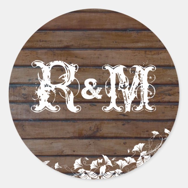 Adesivo Focos de madeira marrom (Frente)