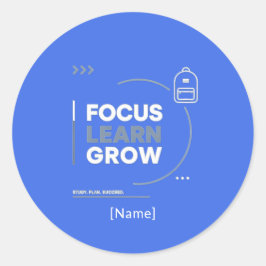 Adesivo Focus Learn Grow / Motivación y Éxito Escolar