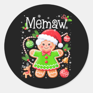 Adesivo Fofa Família de Biscoito de Gengibre Memaw Natal C